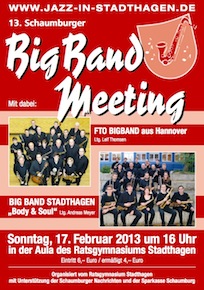 Das Plakat des Big Band Meetings