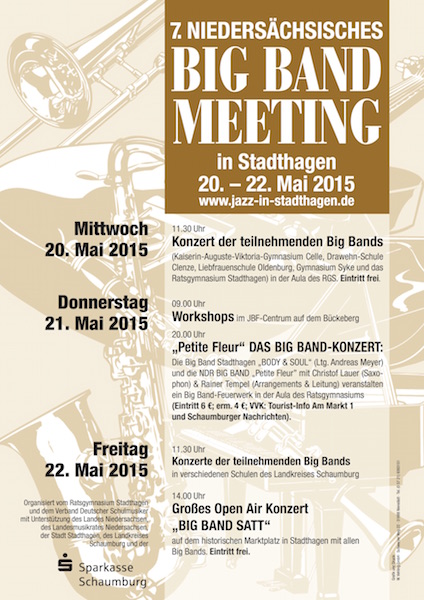 Das Plakat des Big Band Meetings