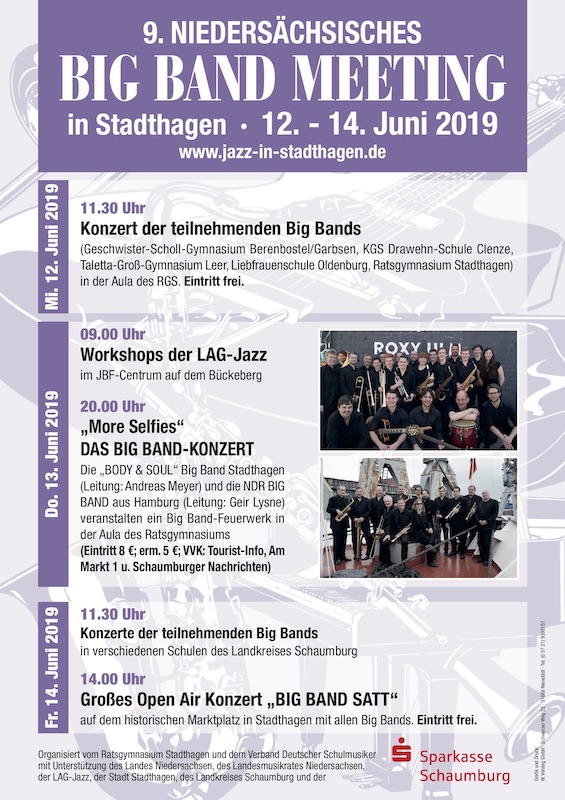 Das Plakat des neunten Big Band Meetings
