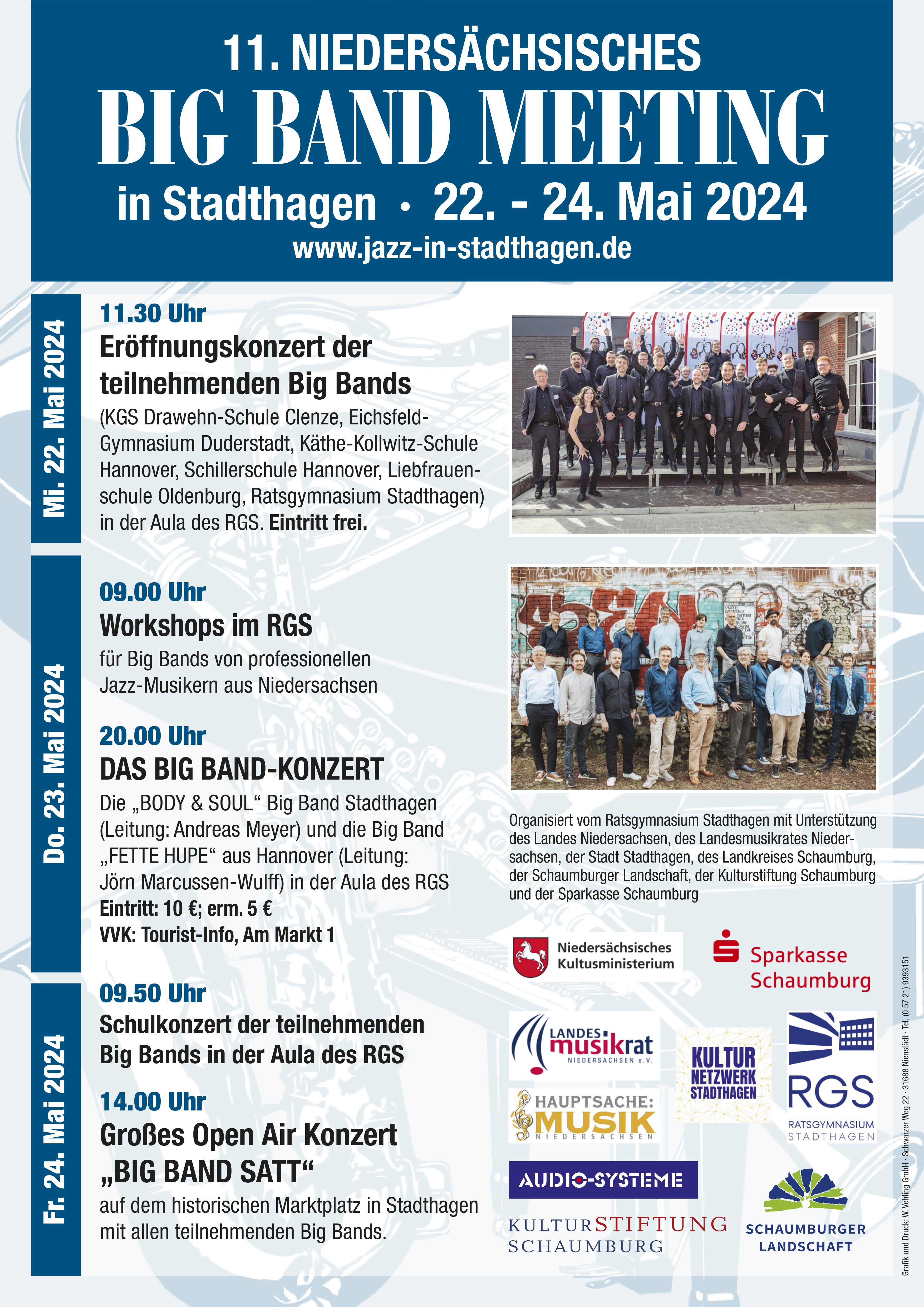 Das Plakat des elften Big Band Meetings